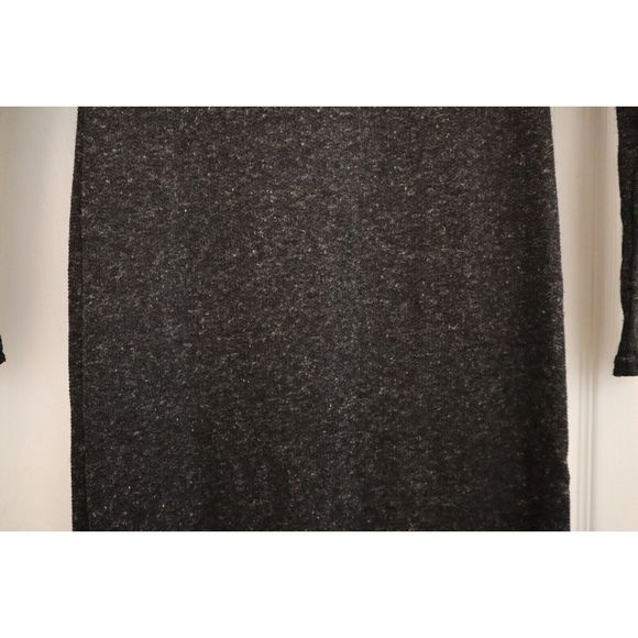 Aqua 7375 Women's Sz XS Charcoal Cashmere/Wool L/S Midi Sweater Dress - Picture 3 of 8